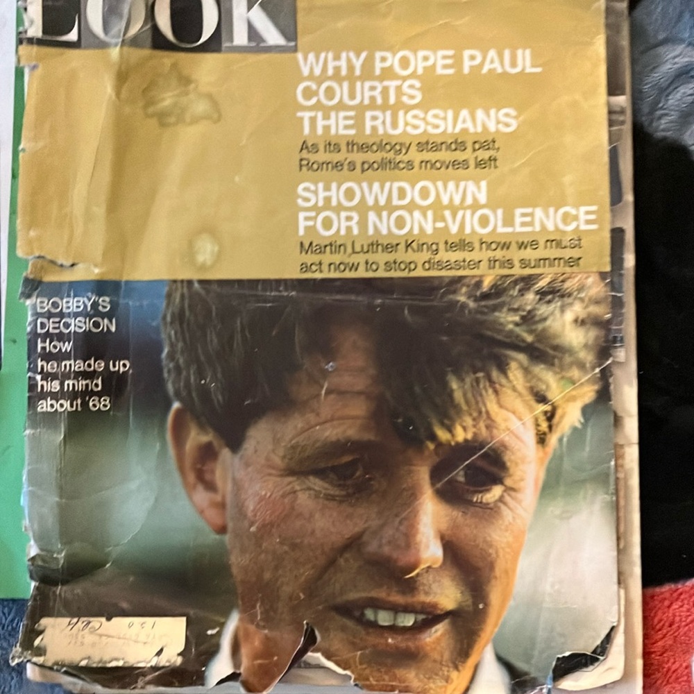 Vintage Look Magazine Cover with Prominent Figure